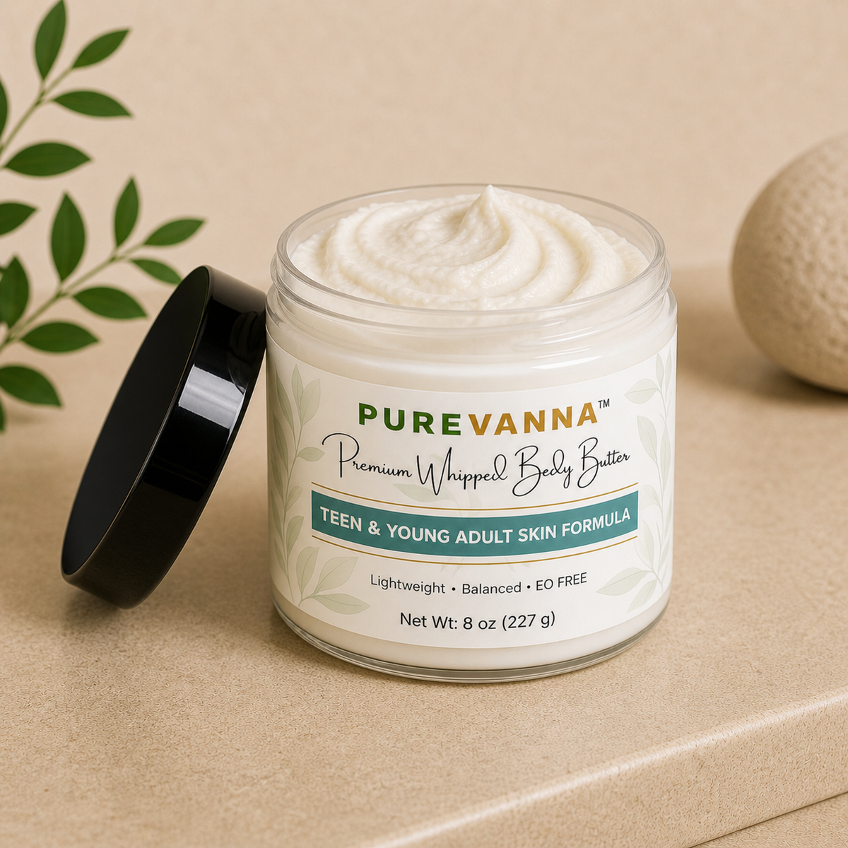 Purevanna Premium Whipped Body Butter - Teen & Young Adult Skin Formula