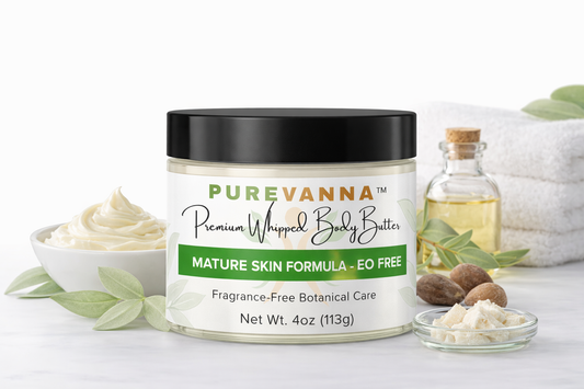 Purevanna Premium Whipped Body Butter - Mature Skin Formula - EO Free