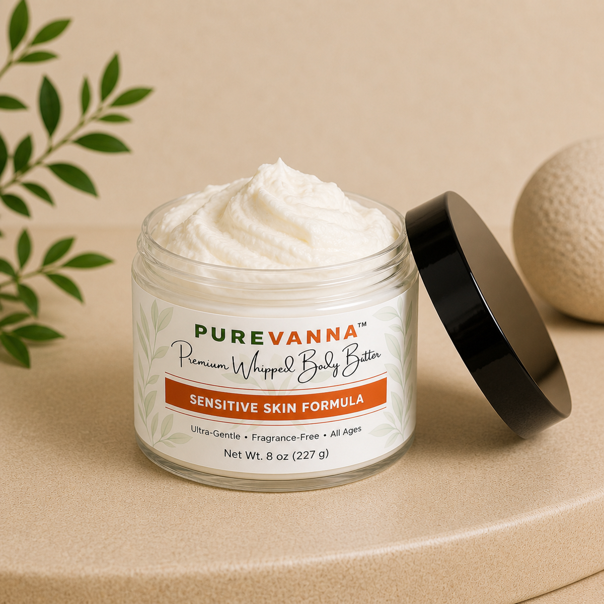 Purevanna Premium Whipped Body Butter - Sensitive Skin Formula
