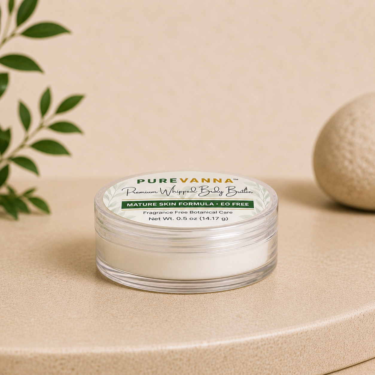 Purevanna Premium Whipped Body Butter - Mature Skin Formula - EO Free