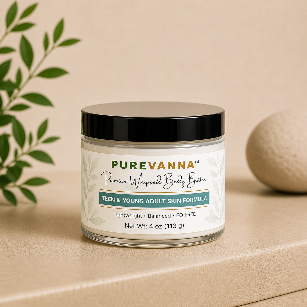 Purevanna Premium Whipped Body Butter - Teen & Young Adult Skin Formula