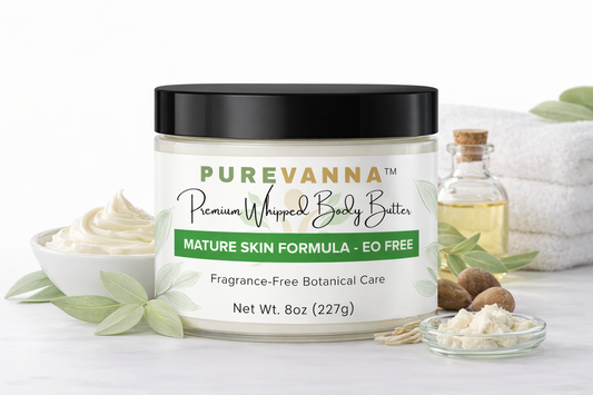 Purevanna Premium Whipped Body Butter - Mature Skin Formula - EO Free