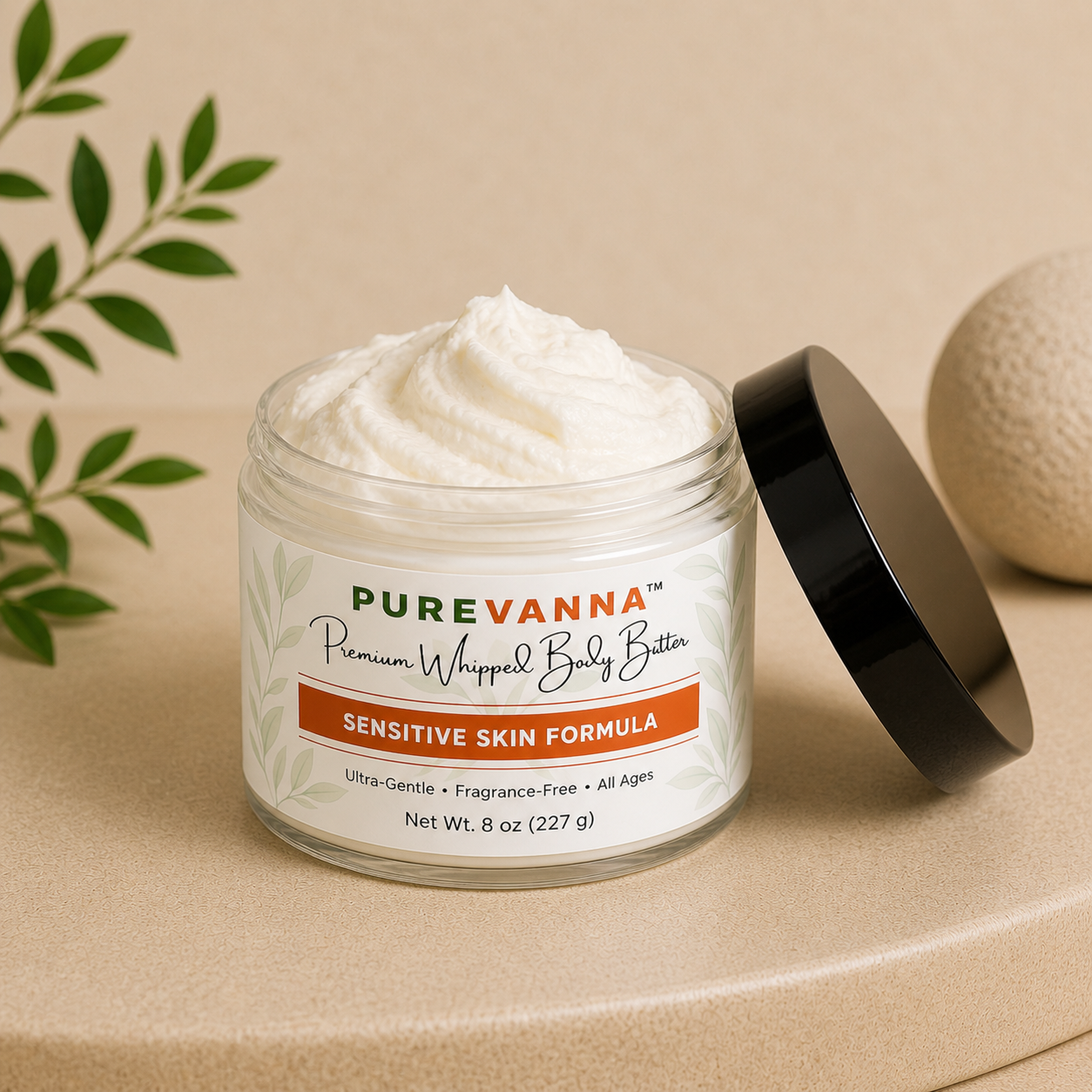 Purevanna Premium Whipped Body Butter - Sensitive Skin Formula