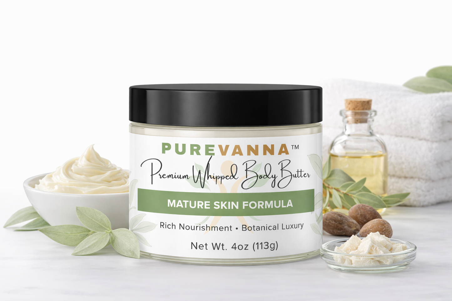 Purevanna Premium Whipped Body Butter - Mature Skin Formula