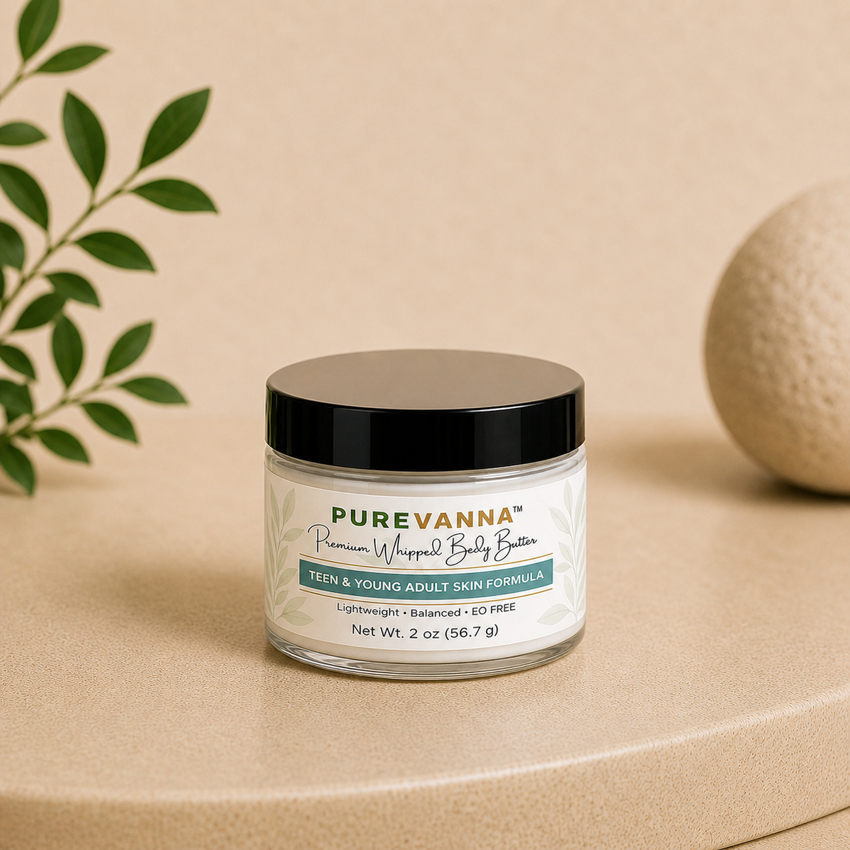 Purevanna Premium Whipped Body Butter - Teen & Young Adult Skin Formula