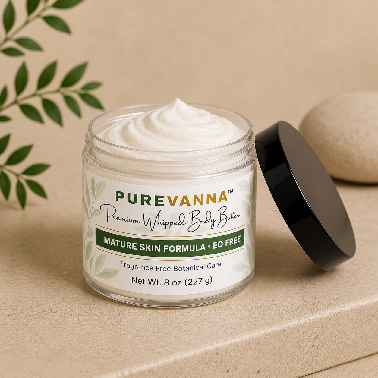 Purevanna Premium Whipped Body Butter - Mature Skin Formula - EO Free