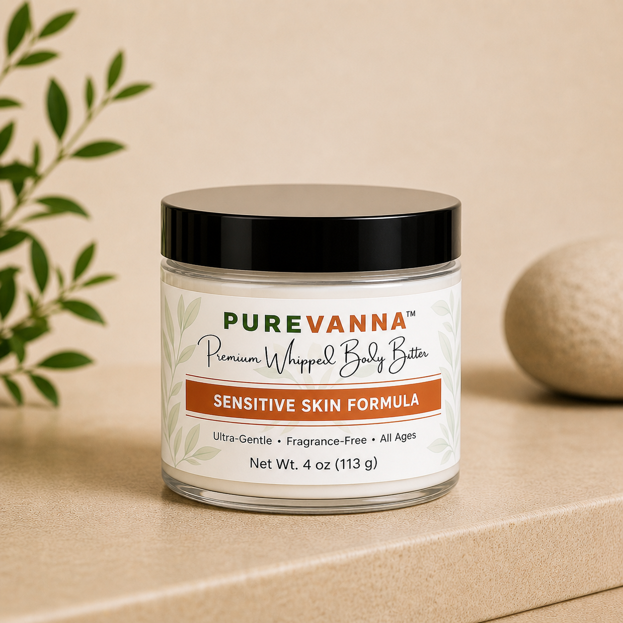 Purevanna Premium Whipped Body Butter - Sensitive Skin Formula