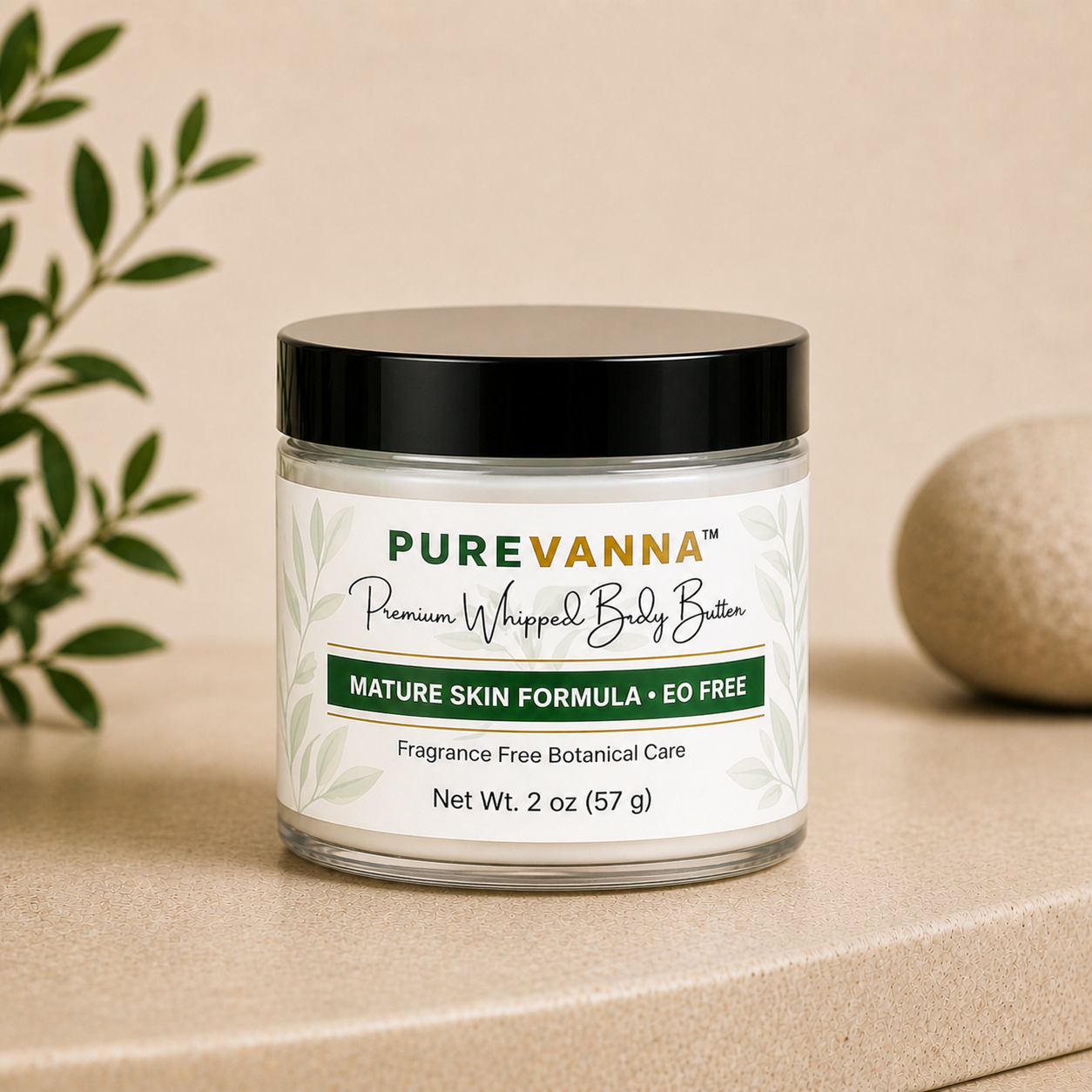 Purevanna Premium Whipped Body Butter - Mature Skin Formula - EO Free