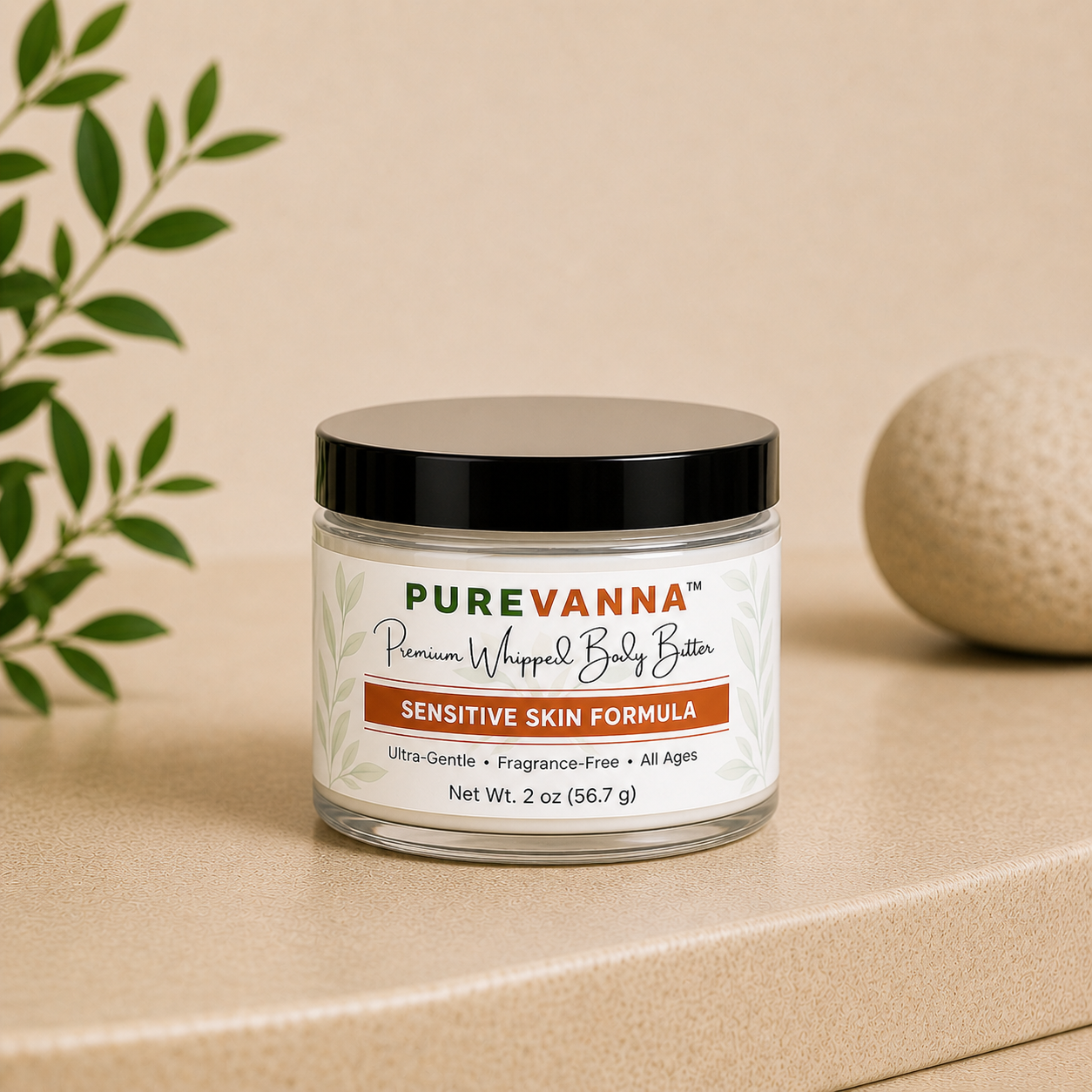 Purevanna Premium Whipped Body Butter - Sensitive Skin Formula